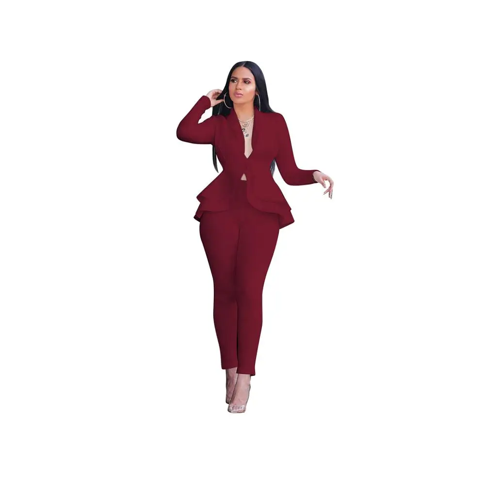 Женская мода гофрированный воздушный слой профессиональная одежда униформа