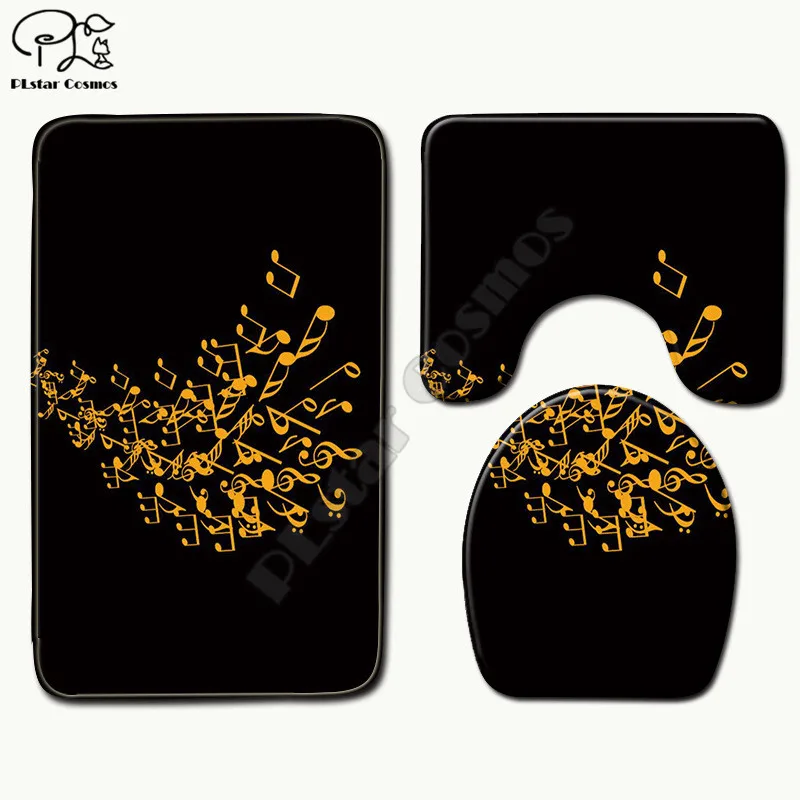 Чехол подставка для ванной комнаты с 3D рисунком музыкальных нот крышка унитаза