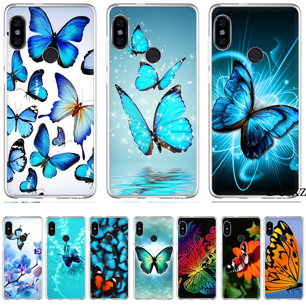 Чехол фантазия разноцветный принт в виде бабочки Coque для Xiaomi Redmi mi 8 SE Примечание 5