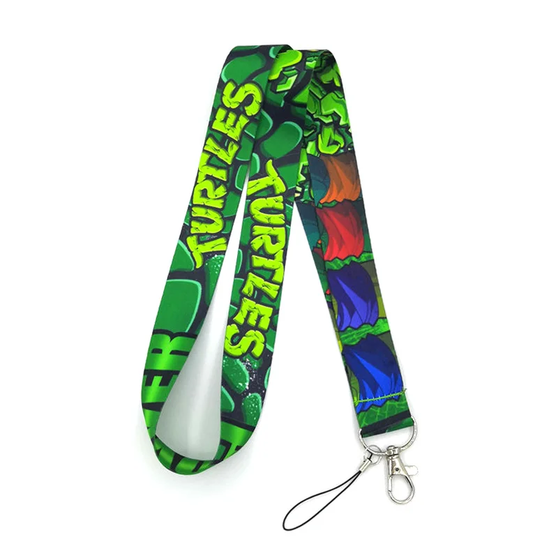 100Pcs Cartoon Turtle Neck Strap Keychain Lanyard For Keys USB Camera ID Badge Holder Keyring Hang Rope Mobile Phone Accessories