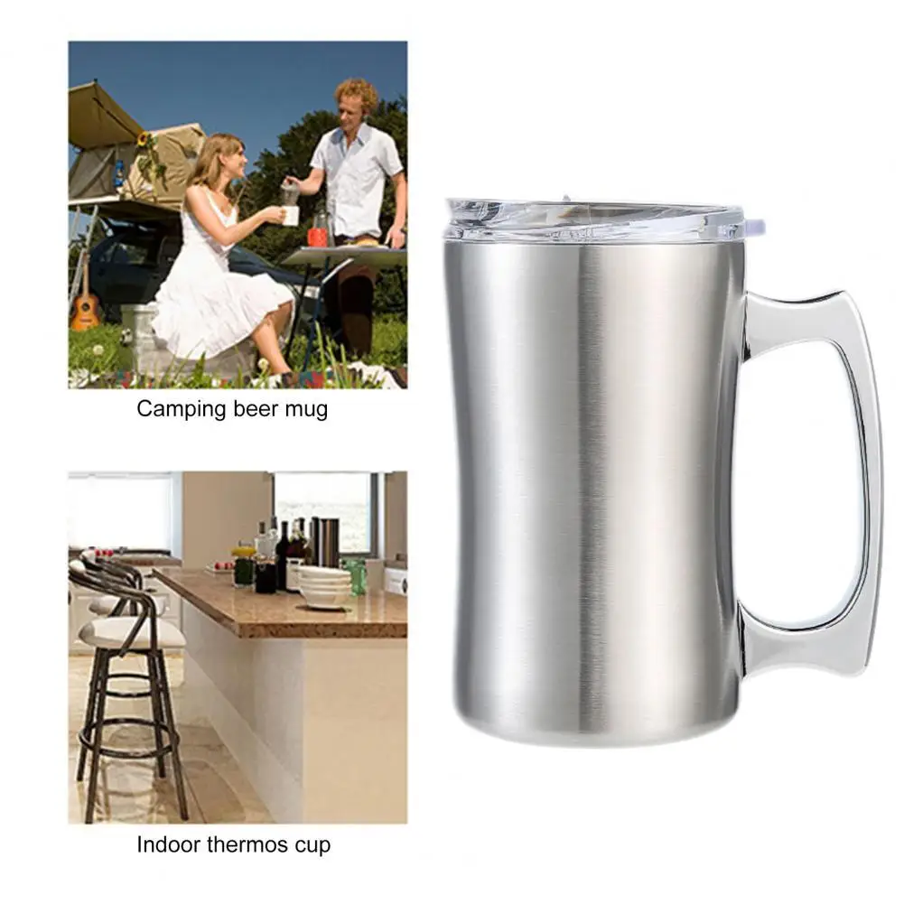 

Rust-proof 304 Stainless Steel Spill Resistant Insulated Beer Mugs for Home