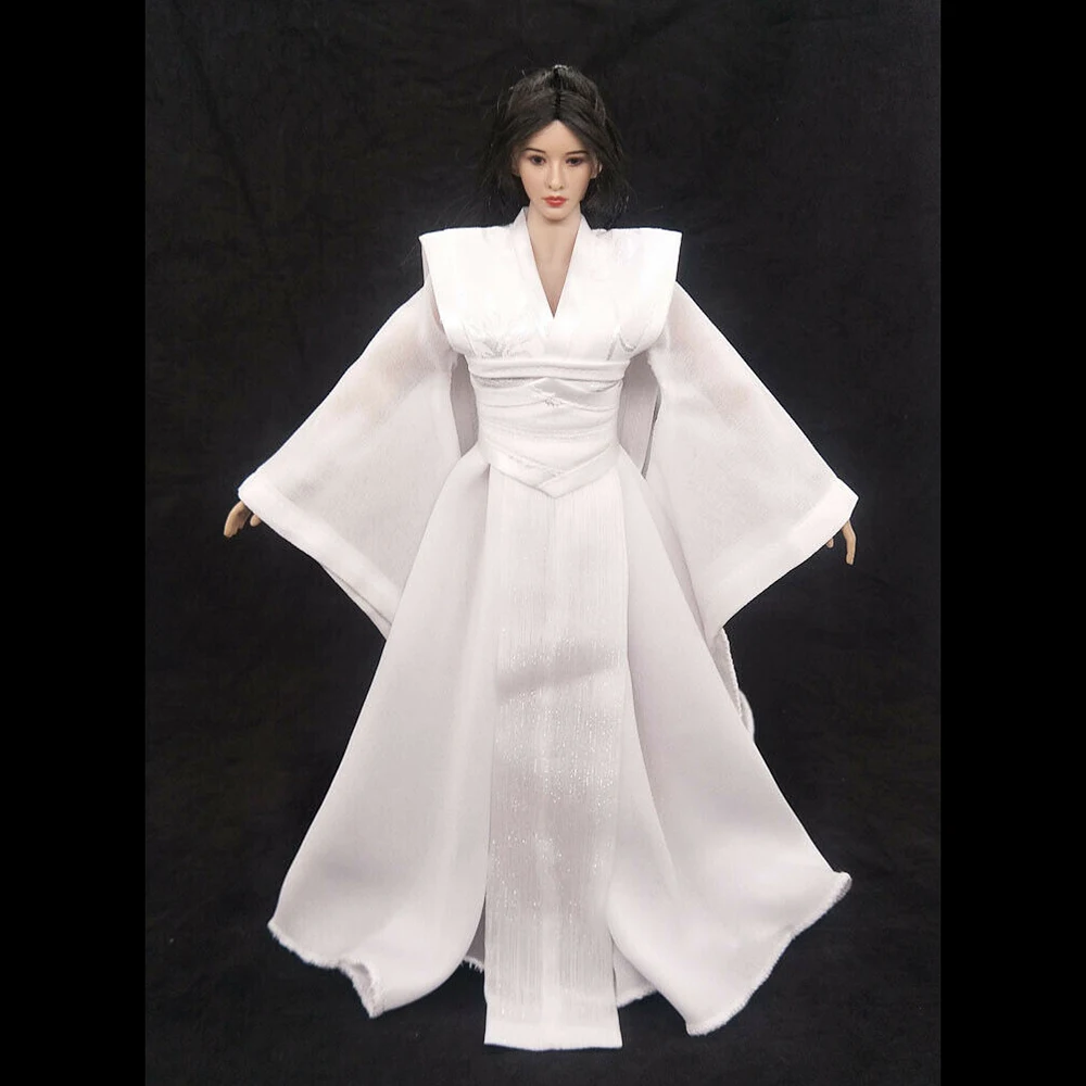 

IN STOCK 1/6 White Ancient Fairy Dress Long Skirt Clothes Fit 12'' Female Girl Figure