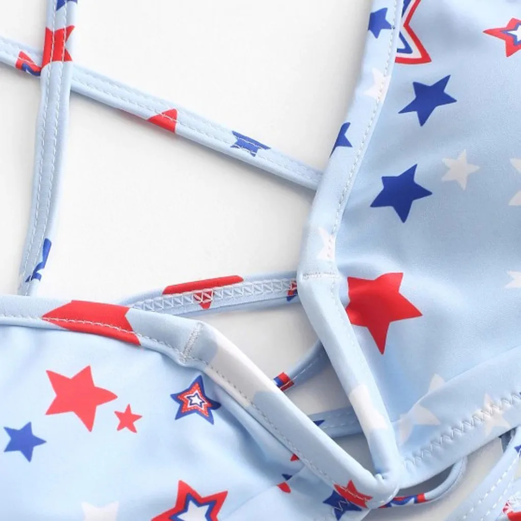 

Sexy Lady Casual Star print backcross Bikini 2020 Mujer push up Swimsuit Bathing suit Women biquini thong bikini maillot de bain