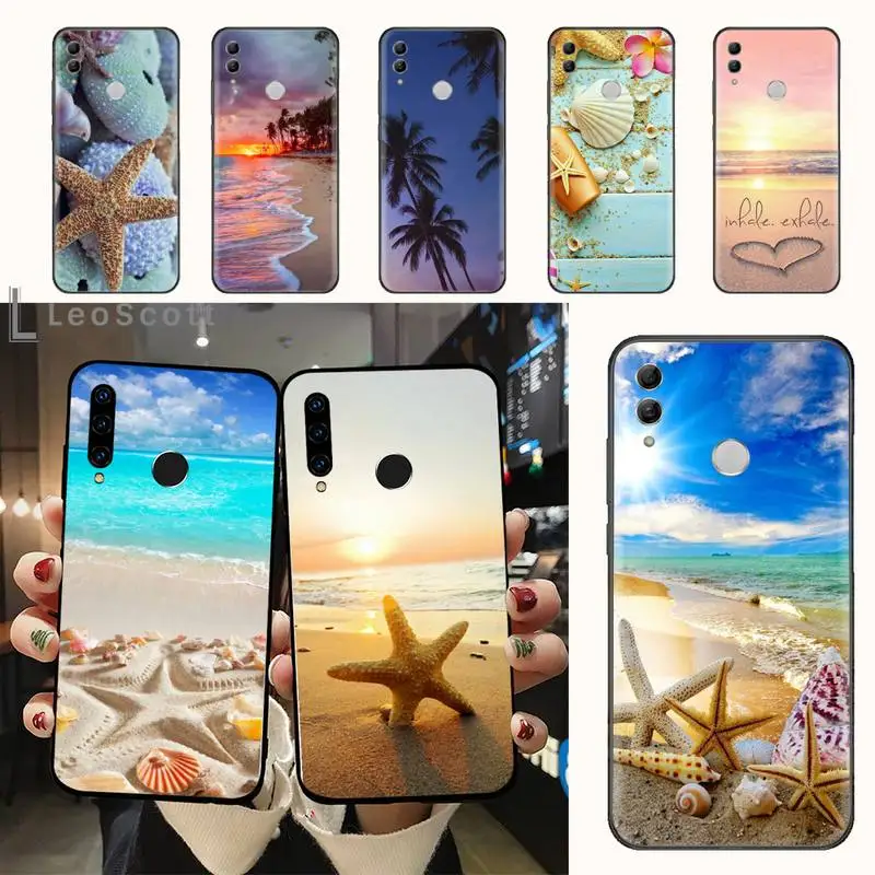 

Summer Beach Relax Starfish Ocean Sky Sun Phone Case For Huawei honor Mate 10 20 30 40 i 9 8 pro x Lite P smart 2019 Y5 nova 5t