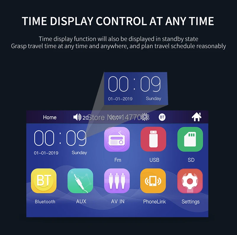7" Touch Screen Car Radio 2 Din Mirror Link Bluetooth MP5 Player External Mic Input Handsfree A2DP USB TF ISO Head Unit PHYEE X5