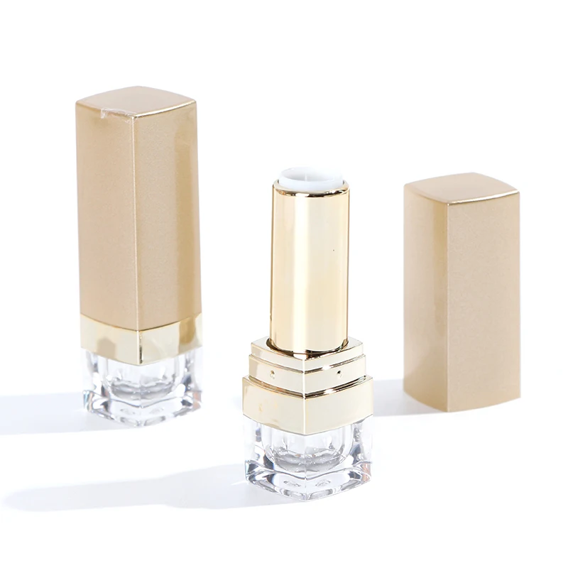 

2Pcs square lipstick tube empty glod color lipstick tube lipstick tube