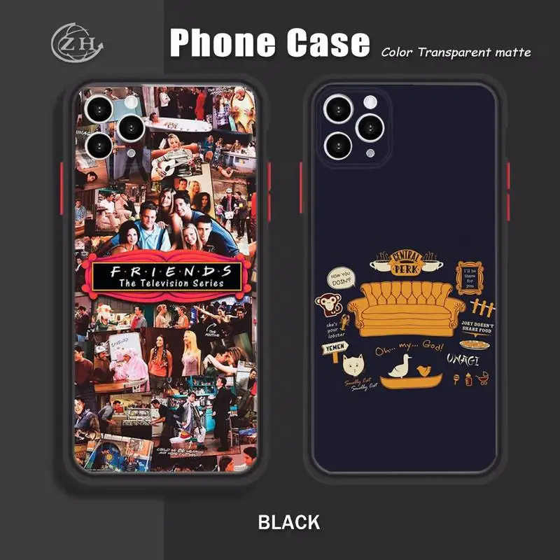 

Friends Phone Case For IPhone XR 11 Pro Max Mini Matte Fashion Candy Soft Shell Silicone Color Set Best Match Newest