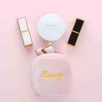 velvet embroidery cosmetic bag portable lipstick bag jewelry foundation storage bag multifunctional mini coin purse