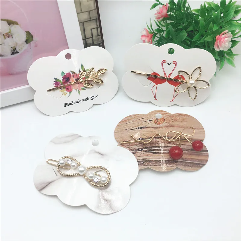 20 шт. бумажные аксессуары для волос рвота карточки упаковки заколок зажимов 6 5*9