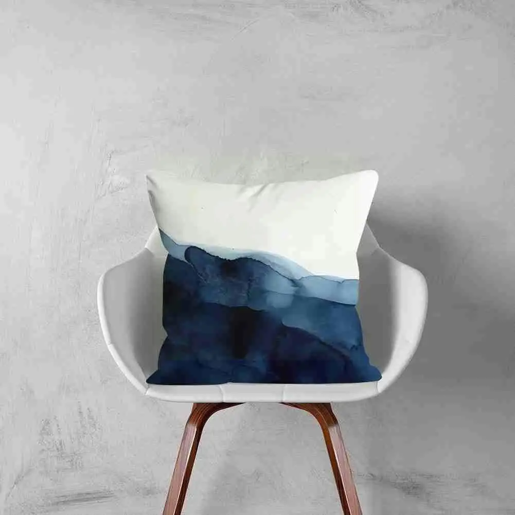 

New 45x45cm Blue Pattern Decorative Cushion Cover Floral Decor Sofa Pillow Home Pillowcase Pillows For Car Case Case I4B0