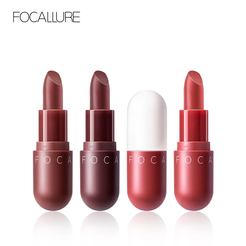 FOCALLURE Matte Lipstick Makeup Waterproof Velvet Nude 8 colors Moisturizer Set |