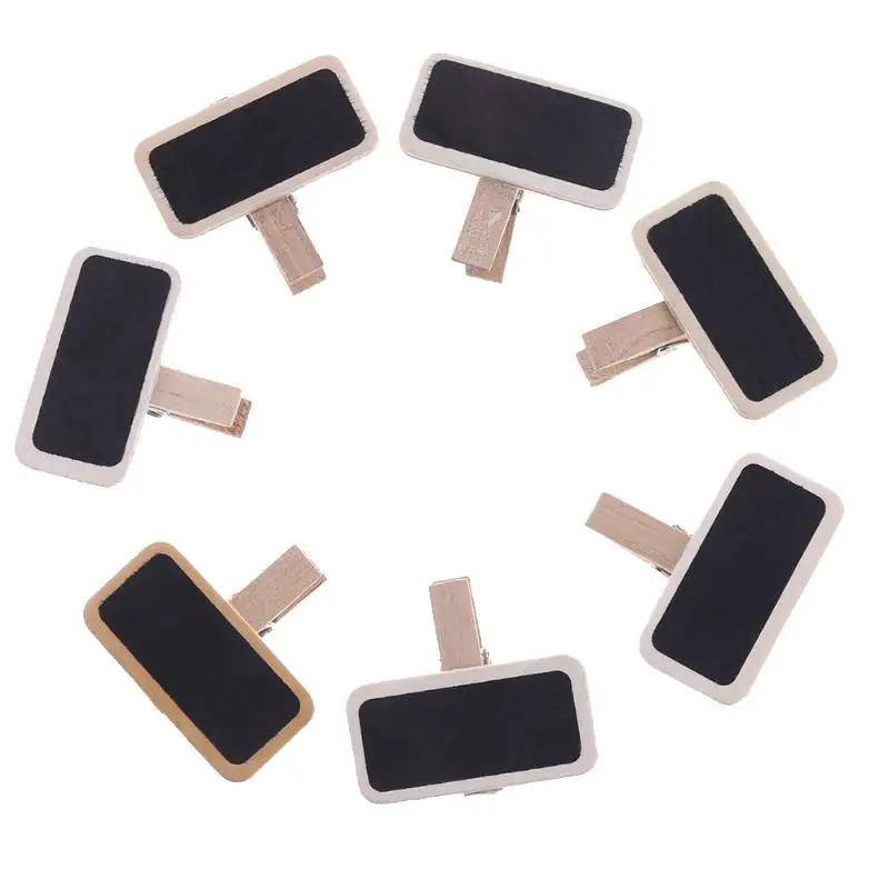 10 шт. мини деревянные зажимы для доски папка заметок фотографий прищепки Mark Chalkboard