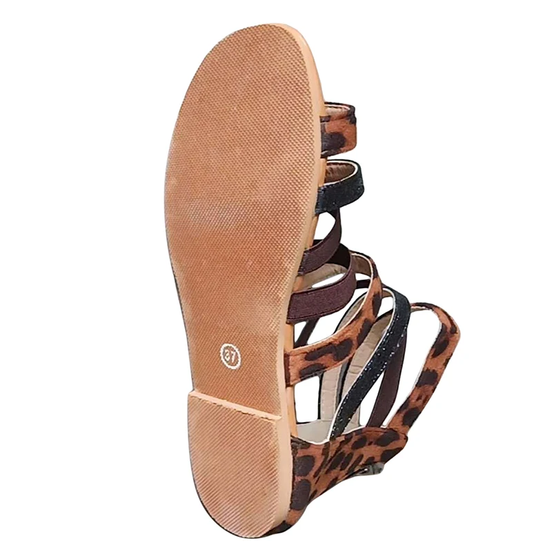 Летние женские сандалии на плоской подошве размера плюс Милые Пляжные с