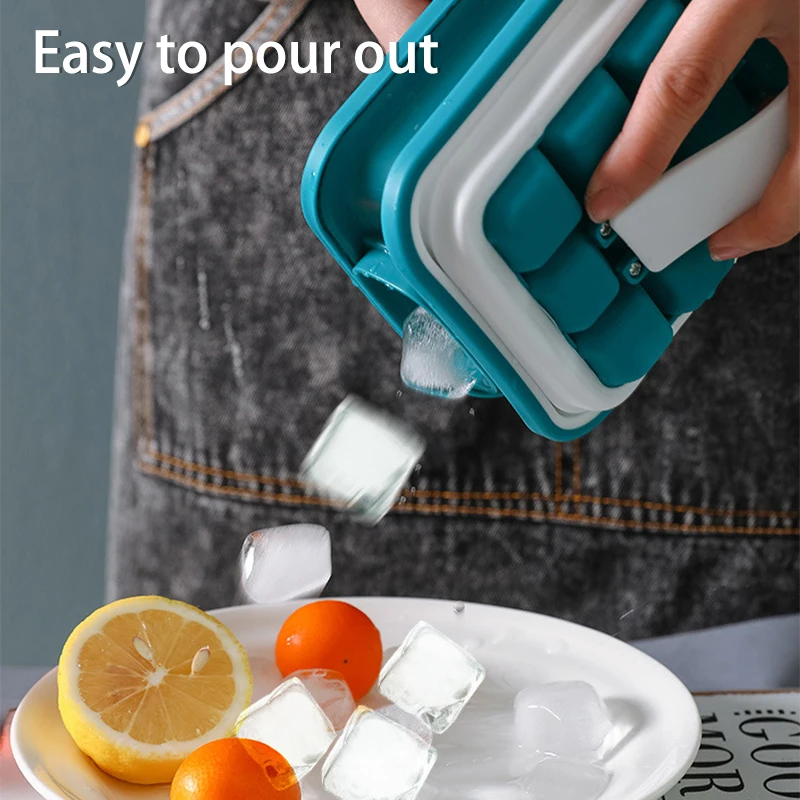 

Ice Tray Molds Curling Bar Maker Bag Folding Water Bottle 32 Cells Ice Cube Mold