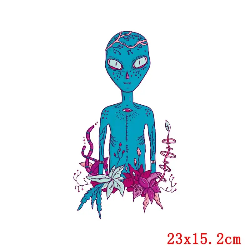 Термонаклейки с инопланетянином НЛО для одежды термонаклейки наклейки футболок