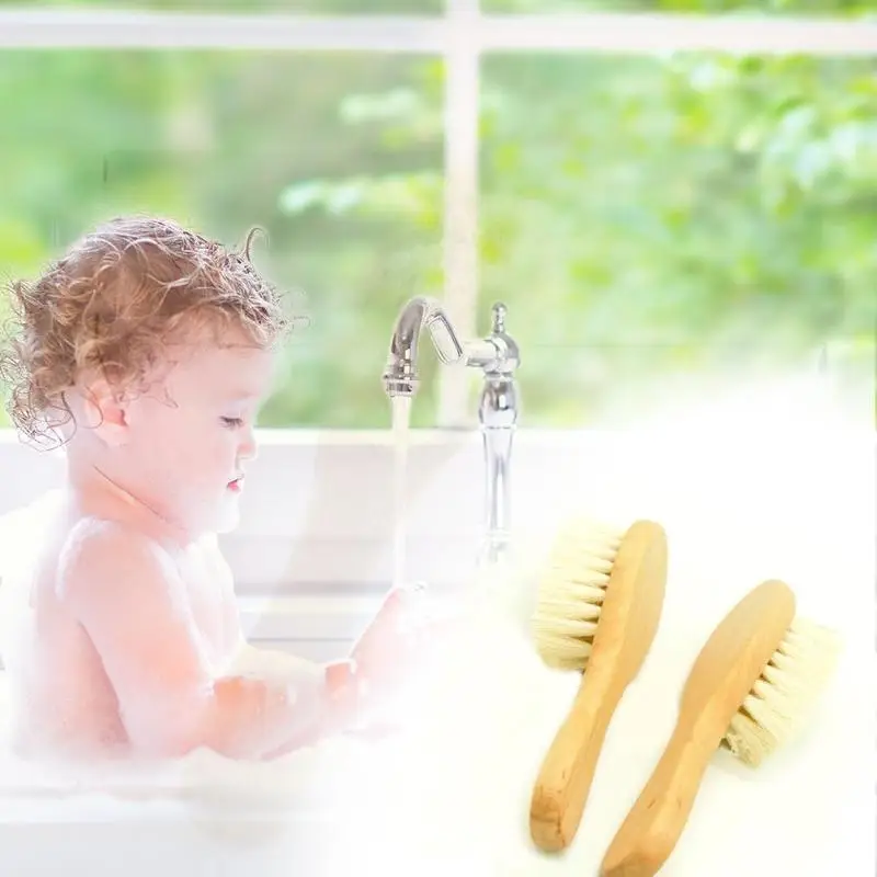 Детская расческа для волос щетка животных деревянная ручка массажер головы