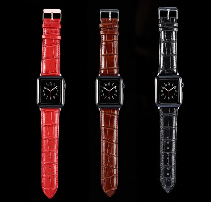 Ремешок для Apple Watch Band se 38 мм 42 40 44 натуральная кожа крокодила iwatch series 6 5 4 3 2 1|for apple