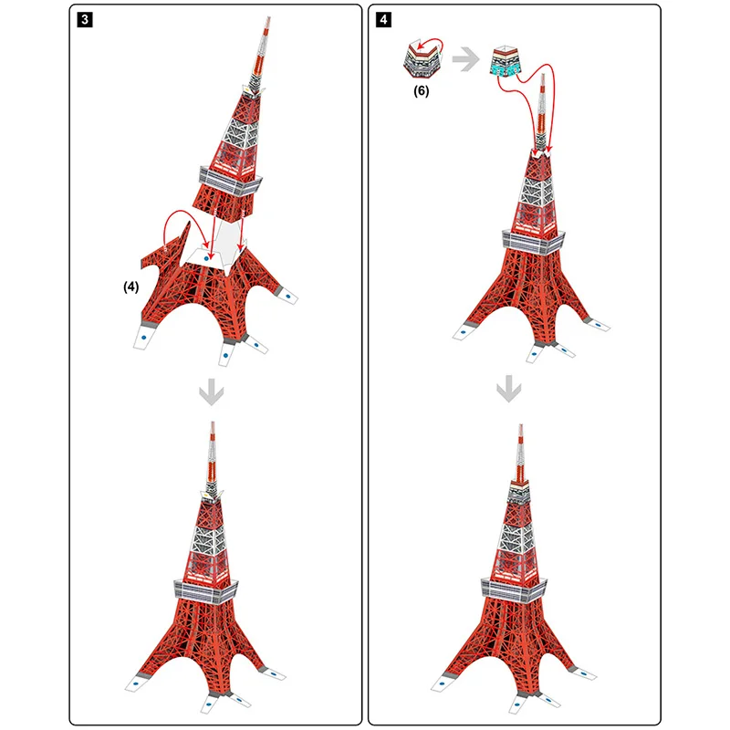 DIY всплывающие карты Токио ручная работа 3D Юбилей поздравительная открытка