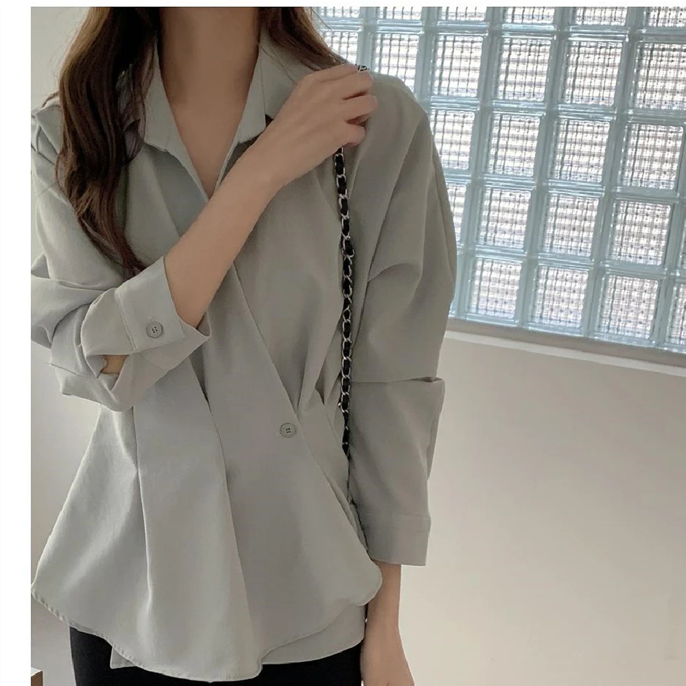 

New Womens Blouses Summer Tops Femme Casual Women Shirt long Sleeve Cotton Girls women Blouse New Blusas Solid Slim Sexy