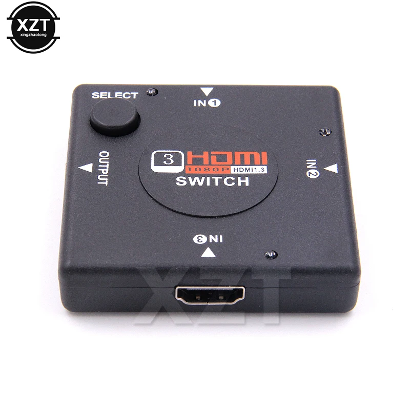 Мини 3 Порты и разъёмы совместимому с HDMI сплиттер адаптер Full HD1080P коммутатор