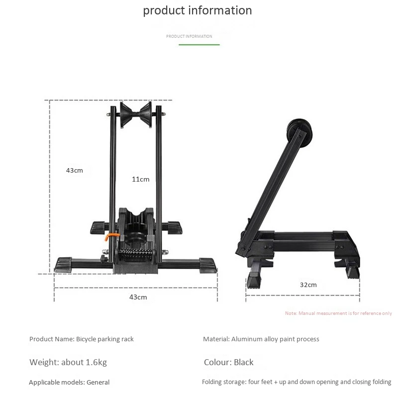 

Bike Stand Indoor Riding Alloy Foldable Bike Stand Stationary Bike Stand for Indoor Riding