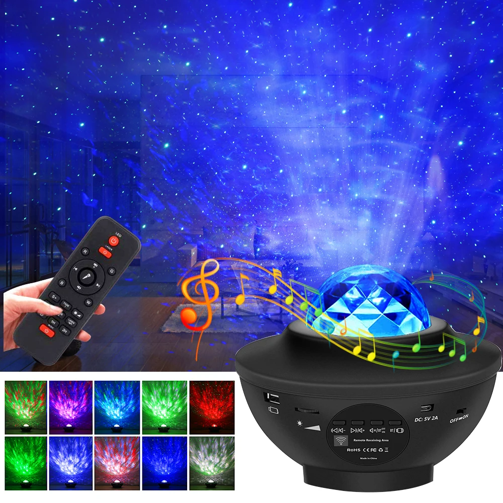 

Светодиодный Галактический проектор океанская волна Звездное небо Проектор света Мечта романтическая спальня ночник детский подарок на д...