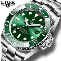 2021 lige watch men automatic mechanical tourbillon clock fashion sapphire glass 316l steel 100 waterproof watches mens wrist