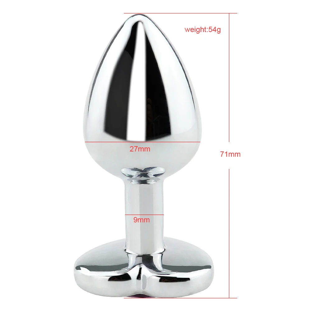Металлическая Анальная пробка с кристаллами для мужчин и женщин|Анальные пробки|