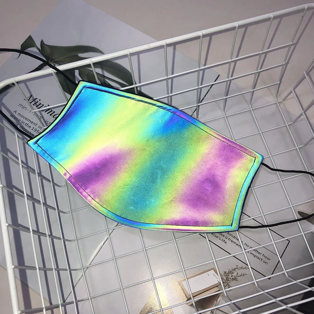 

CY Summer Cool Original New Night Running Cool Laser Rainbow Reflective Ornament Mask Mask Stage Disco Jumping