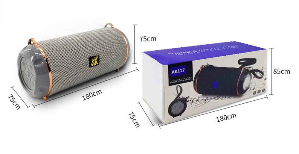 AK117 светодиодный светильник-вспышка Bluetooth Портативная Беспроводная колонка Boombox громкий динамик Xtreme FM радио TF карта USB музыка