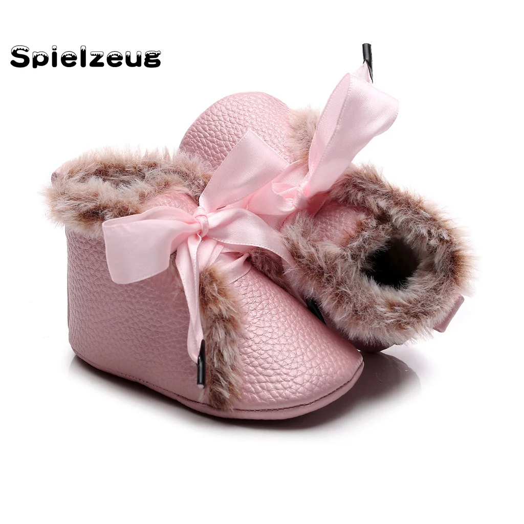 Сапоги на меху для новорожденных девочек теплые сапоги шнуровке начинающих