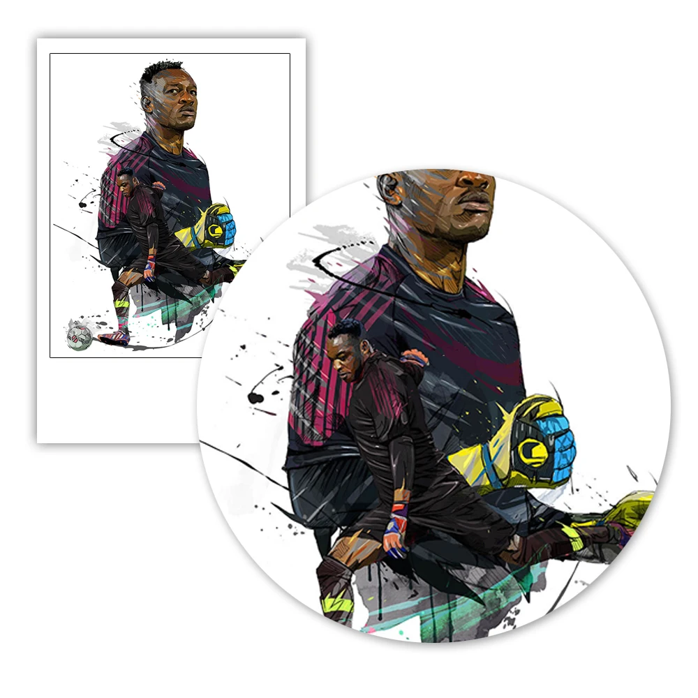 Steve Mandanda современное искусство, принт домашние настенные декоративные плакаты и принты олимпийка де Марсель настенная живопись на холсте