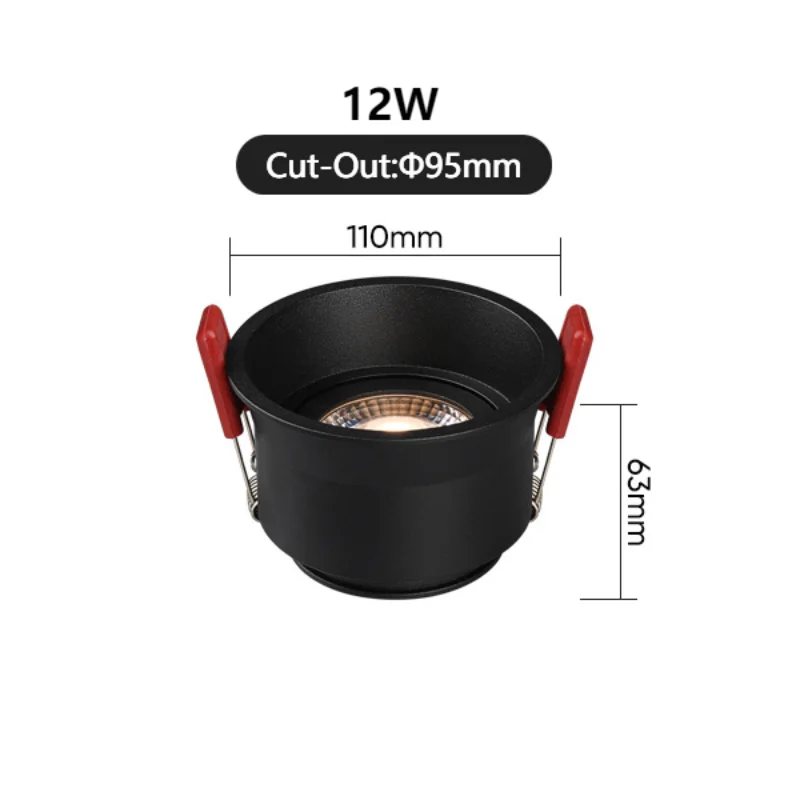 

STINYTECH 5pcs Narrow Frame Spotlight 5W 7W 12W Anti-Glare Adjustable Downlight with CREE COBs LED Lamps for Home Kitchen Foyer