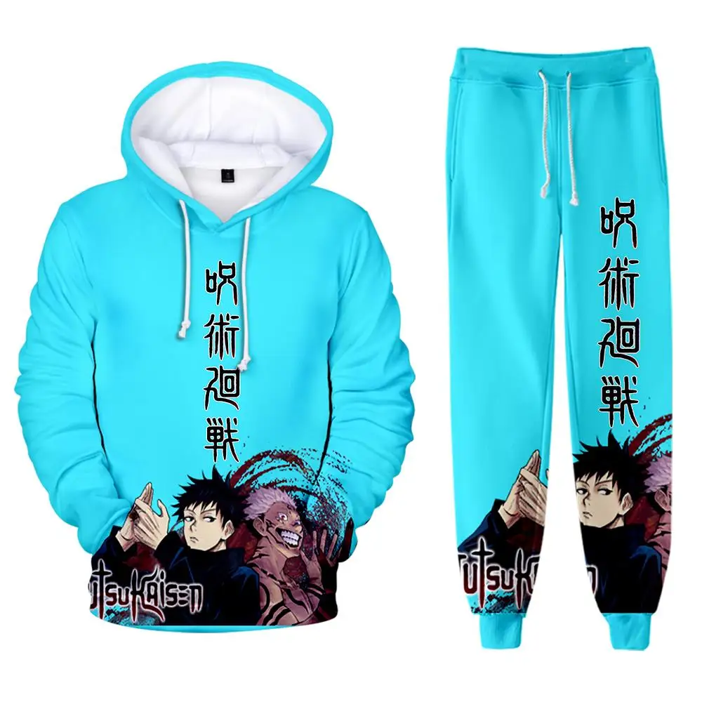 

Jujutsu Kaisen Hoodie Sportsuits Anime 3D Print Hoodie + Sweatpants Pullovers Full Sleeve Casual Style