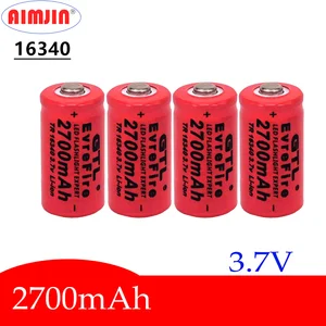 2700mAh 3.7V Li-ion Rechargeable 16340 Batteries CR123A Battery For LED Flashlight Travel Wall Charger For 16340 CR123A Battery