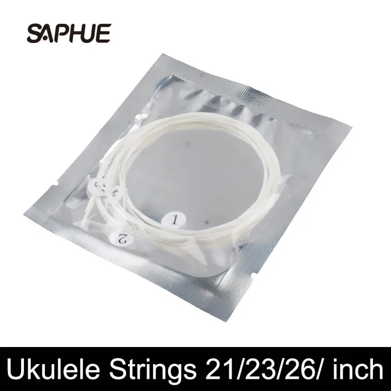 

4pcs/set White Durable Nylon Ukulele Strings Replacement Part for 21 inch 23 inch 26 inch Stringed Instrument