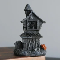 attractive figurine handicraft vivid resin realistic haunted house shape statue decor statue decor statue display