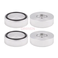 4pcs audio feet pad 44x14mm machined solid aluminum isolation stand base mat feet for speaker amplifier dac cd turntable radio