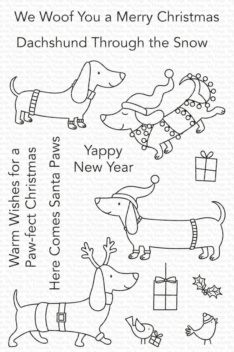

Dog Christmas Metal Cutting Dies and Clear Stamps Scrapbooking Card DIY Paper Embossing Craft Supplies 2021 New Arrival