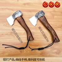 hand forge viking type light bearded axehatchet with handle