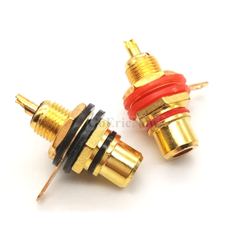 1 компл. сплав RCA Hi-Fi позолоченный гнездовой разъем шасси панели PCB адаптер |
