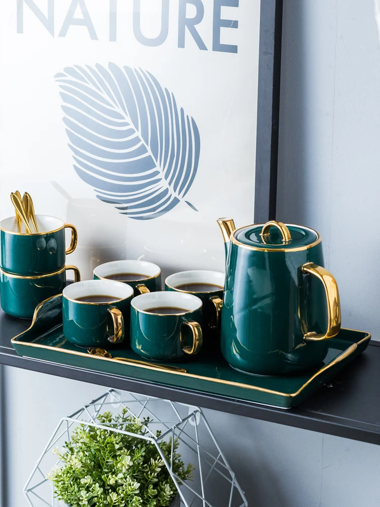 Скандинавская креативная кофейная чашка роскошный чехол белые чайные чашки с