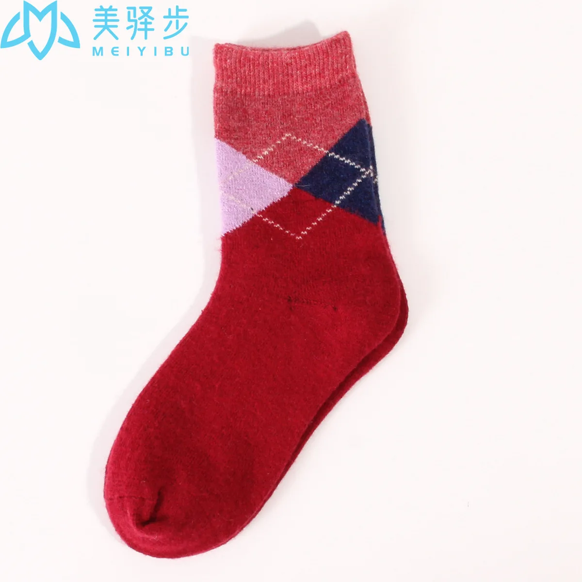 12 Pairs Per Set Winter Warm Wool Socks Jacquard Soft Comfortable Sweat Absorption Socks Manufacturers