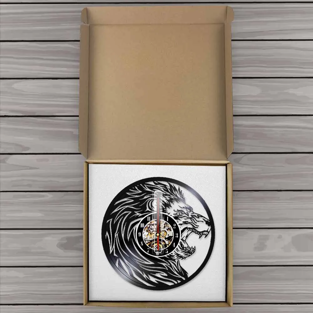 Виниловые настенные часы для портрета животного и в африканском стиле