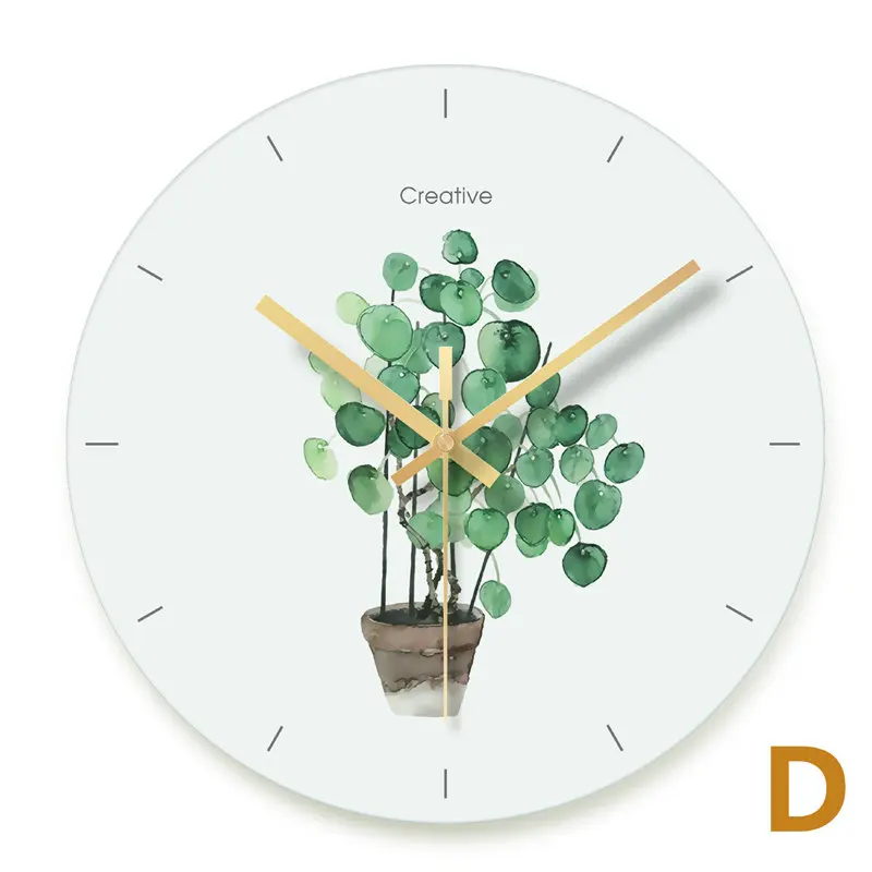 3018 Wall Clock Nordic Household Mute Living Room Bedroom Minimalist Modern Decorative Wall Watch 14 Inch Quartz Round Clocks - Цвет: 3018