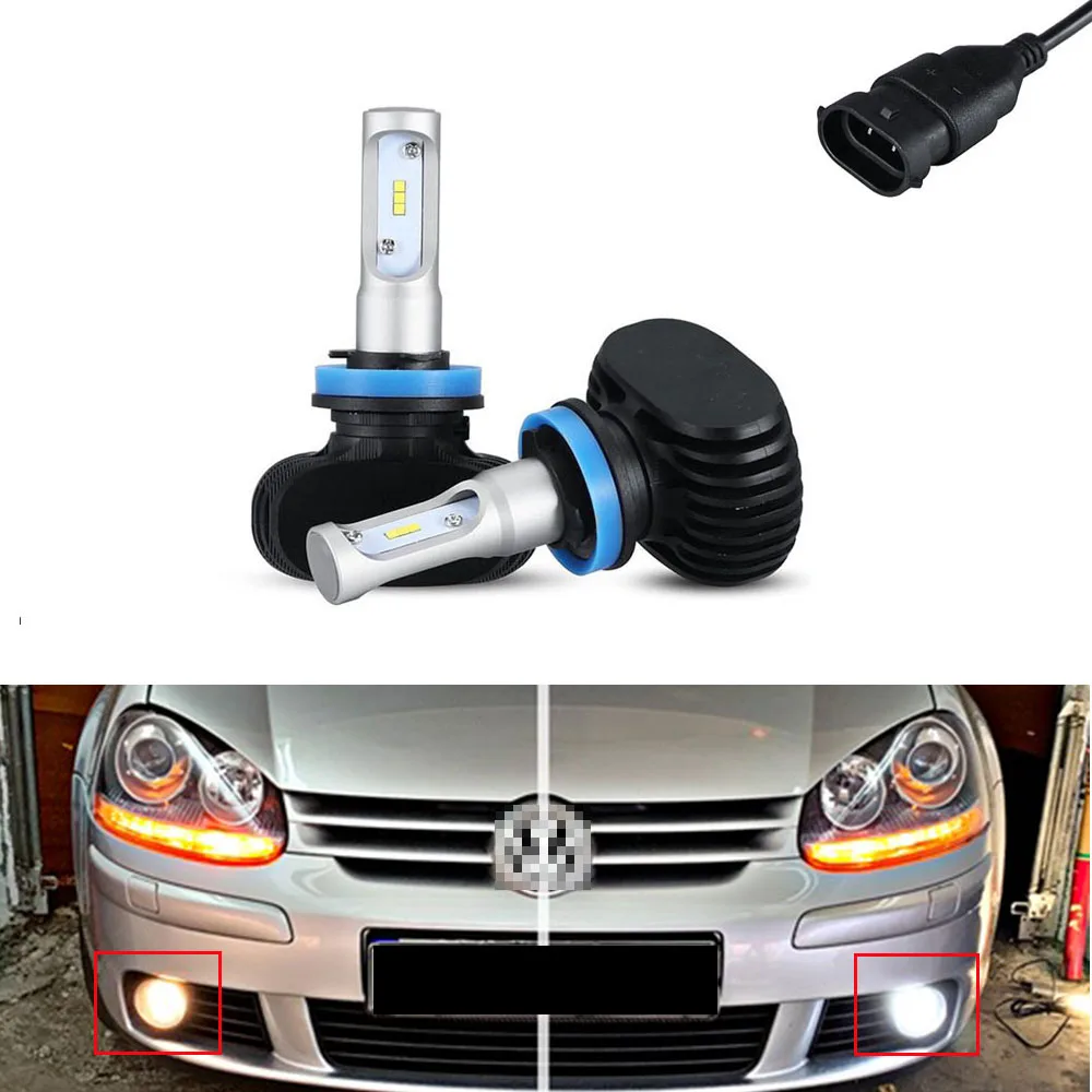 2x Canbus 6000k белый 8000lm H8/H11 Светодиодный ДХО для Golf 5 (2007)|Фара авто в сборе| |