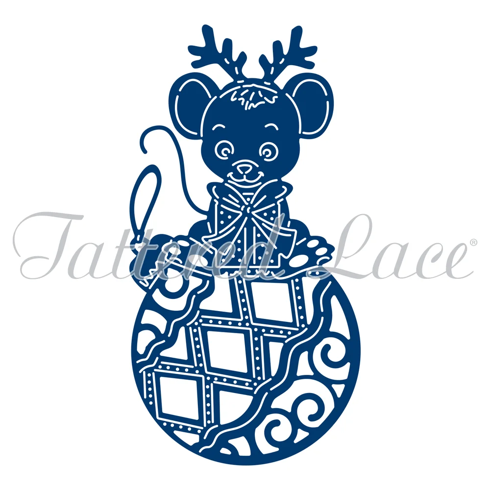 

Metal Cutting Dies Mouse on the sphere Scrapbooking Stencil Cut Die For DIY Card Crafts Handmade New 2021