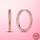 Женские серьги-кольца из серебра 925 пробы