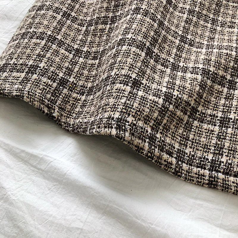 

Korean Irregular Lady Skirt Female Autumn Sweet High Waist A-line Mini Skirt Vintage Casual Women Plaid Skirt Chic Sashes