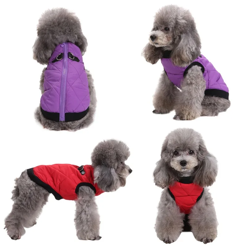 

s Pet Clothes Winter Jacket Coat With Zipper Warm Dog Clothes Leisure Jacket Clothes For Pet Dogs Cat Clothes New Arrival